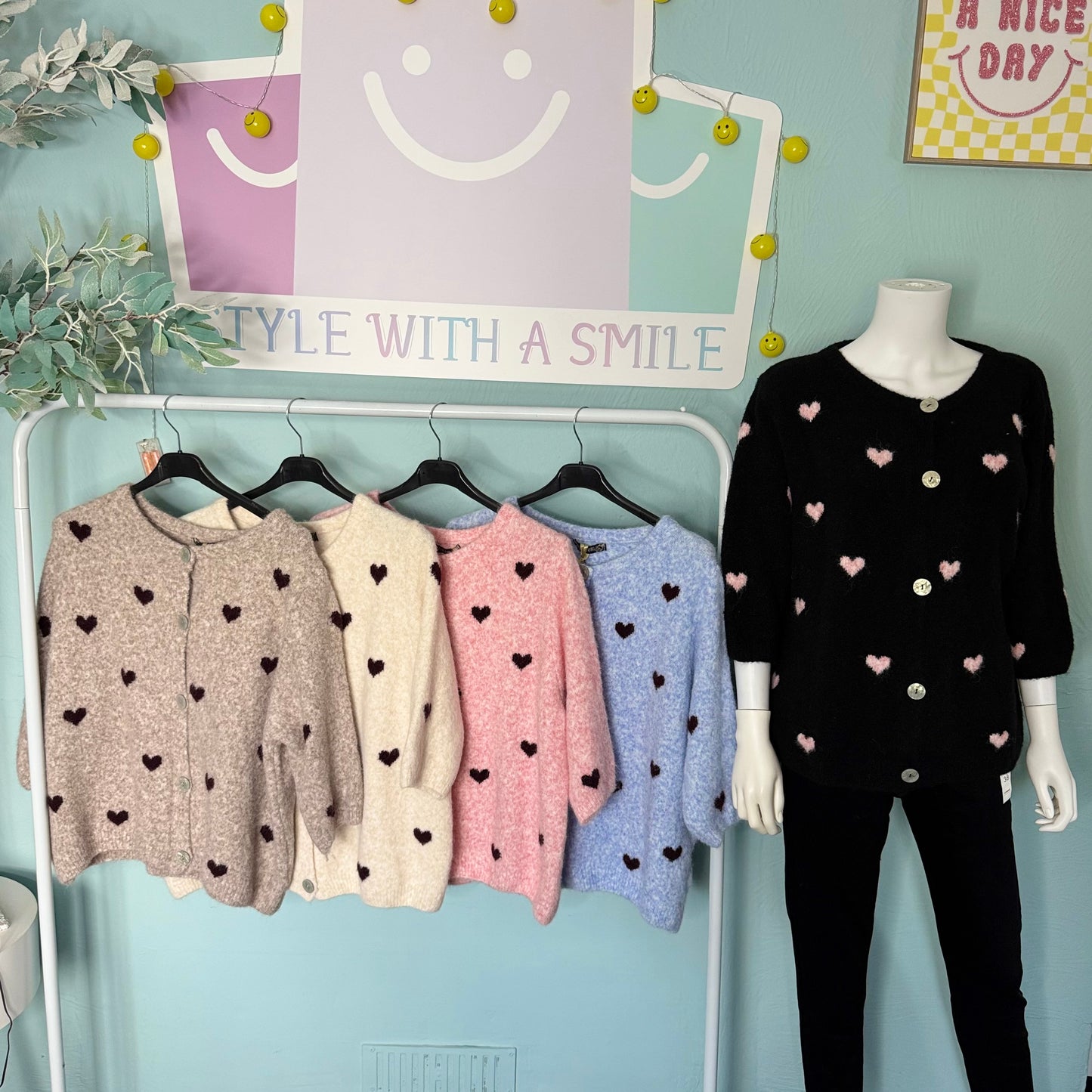 Margot - Heart Detailing Jumper/Cardigan - Womenswear Knitwear.