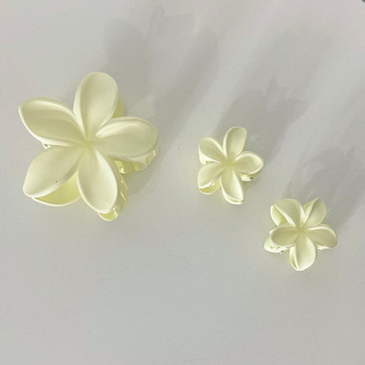 Flower Claw Clip Set of 3 - Blue Floral Design Hair Accessories for Women and Girls