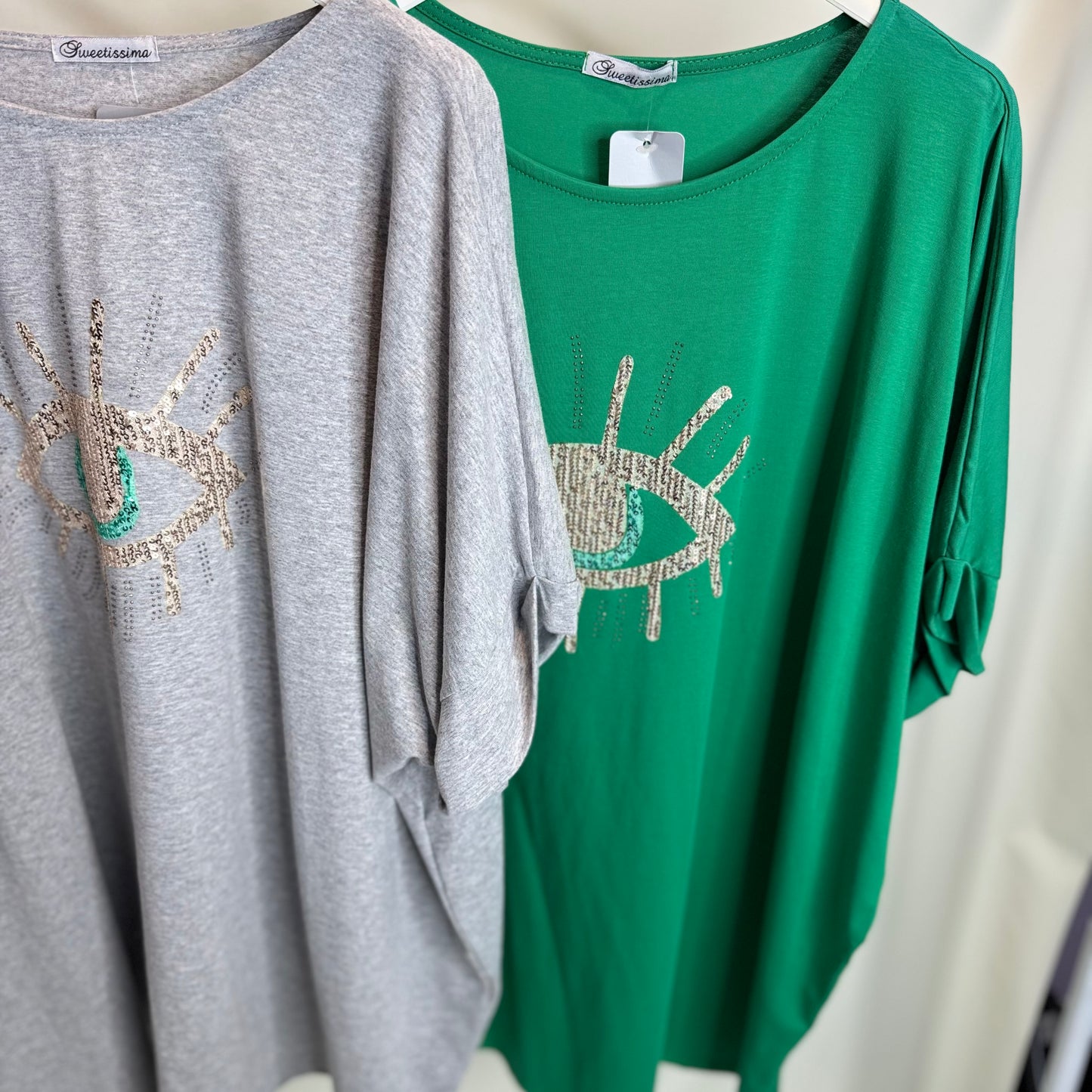 Sadie - Diamante Evil Eye T Shirt