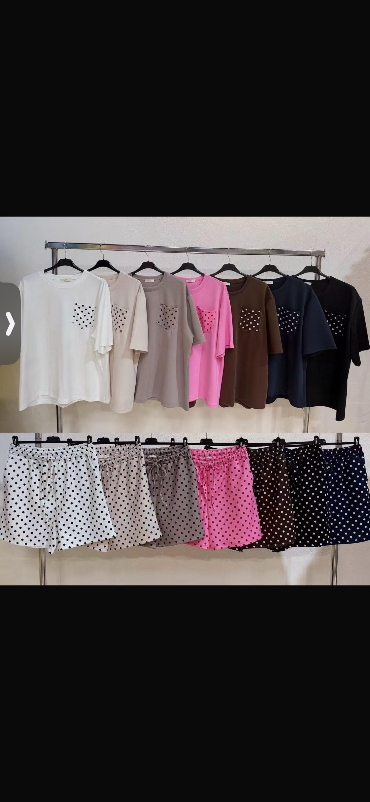 Imogen - Polka Dot Short and T Shirt Set