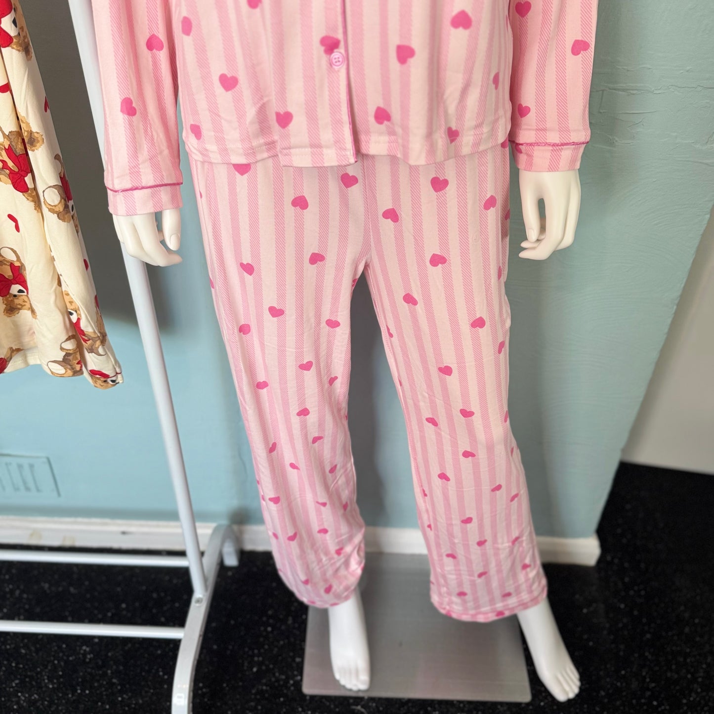 Button up Long Sleeve Pyjamas- Pajamas Nightwear Womenswear.