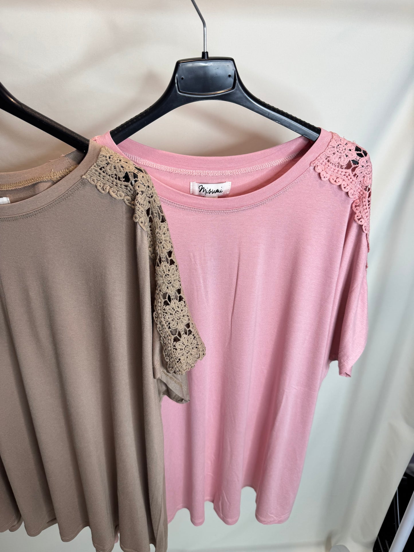 Penny - Crochet Detail T Shirt