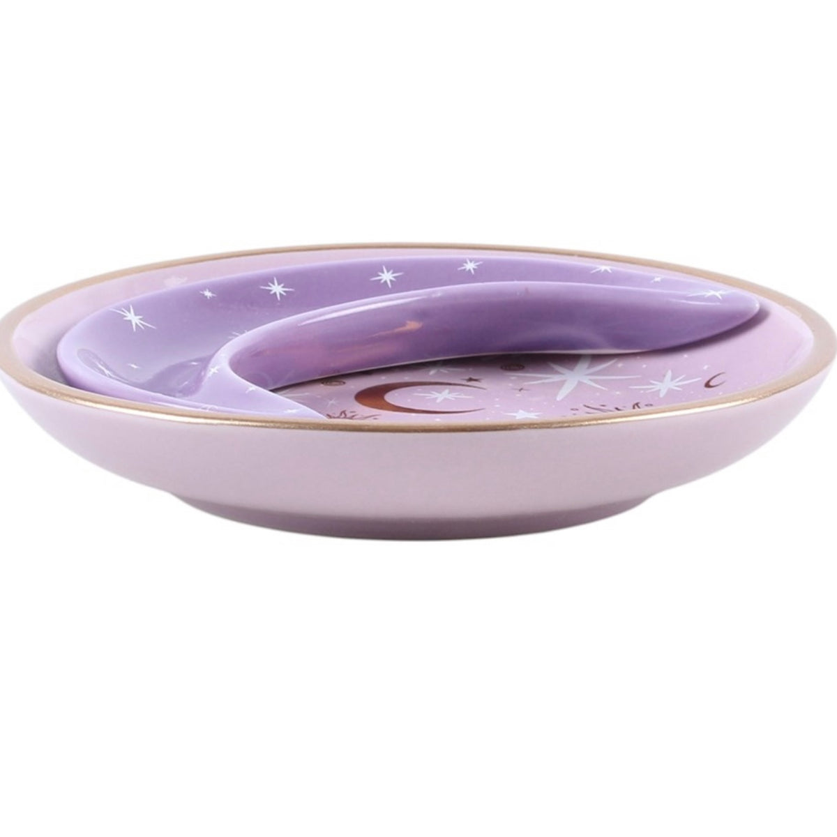 Pastel Skies Purple Moon Stacking Trinket Dish