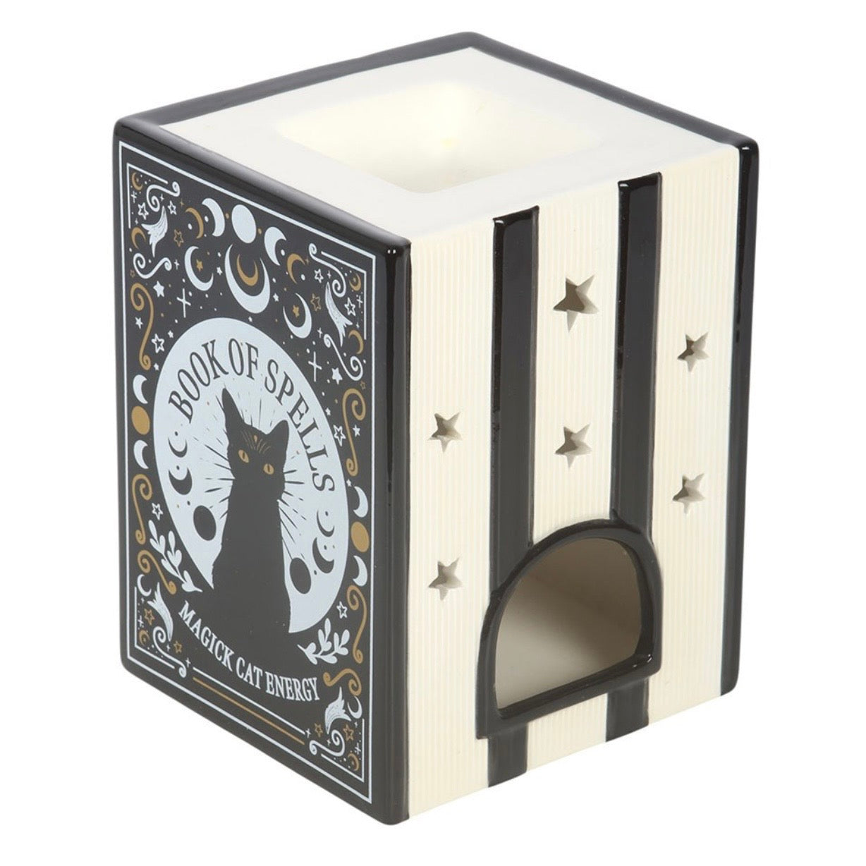Black Cat Book Of Spells Wax Warmer & Oil Burner