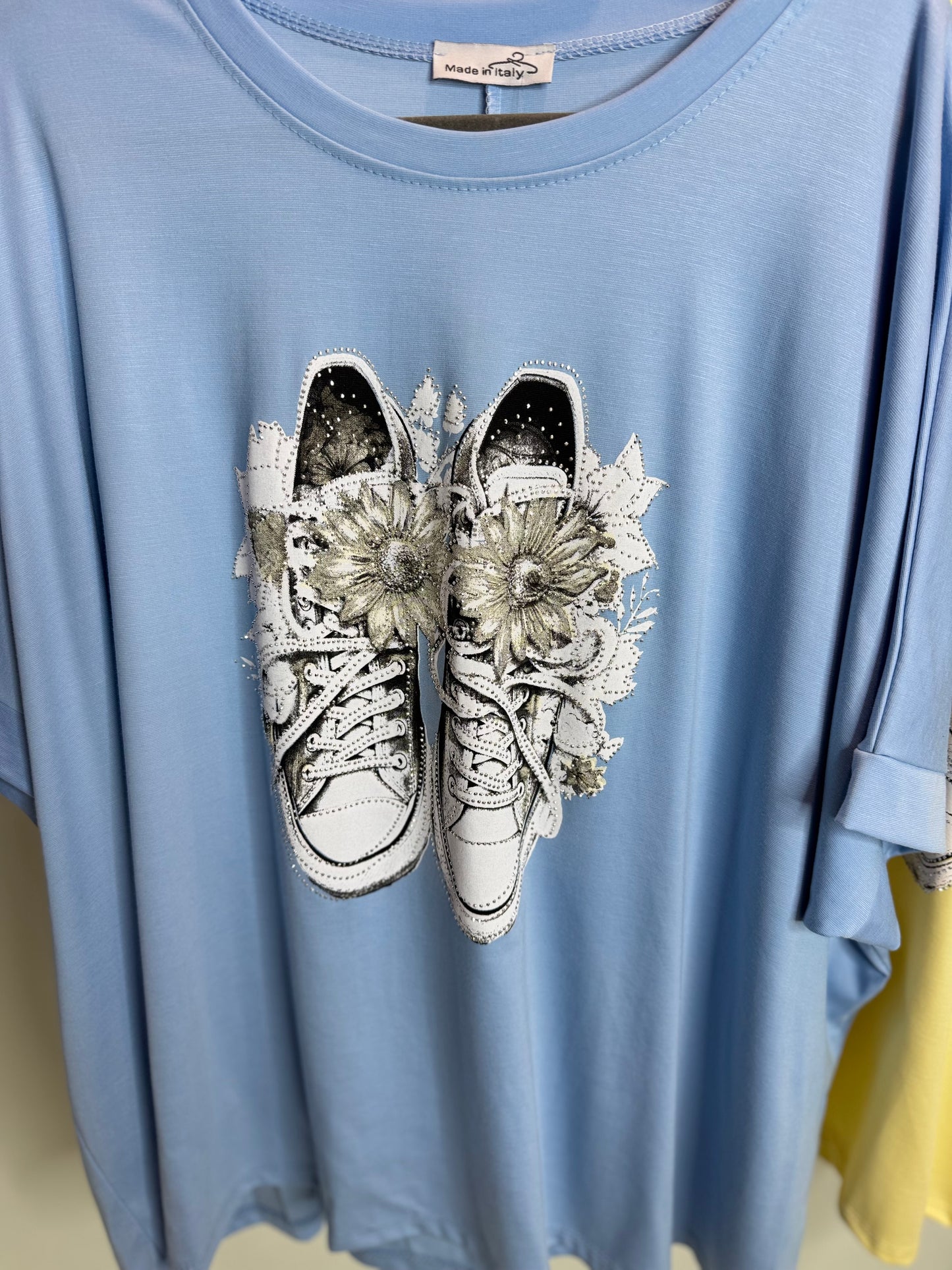 Frankie - Diamanté Shoe T Shirt