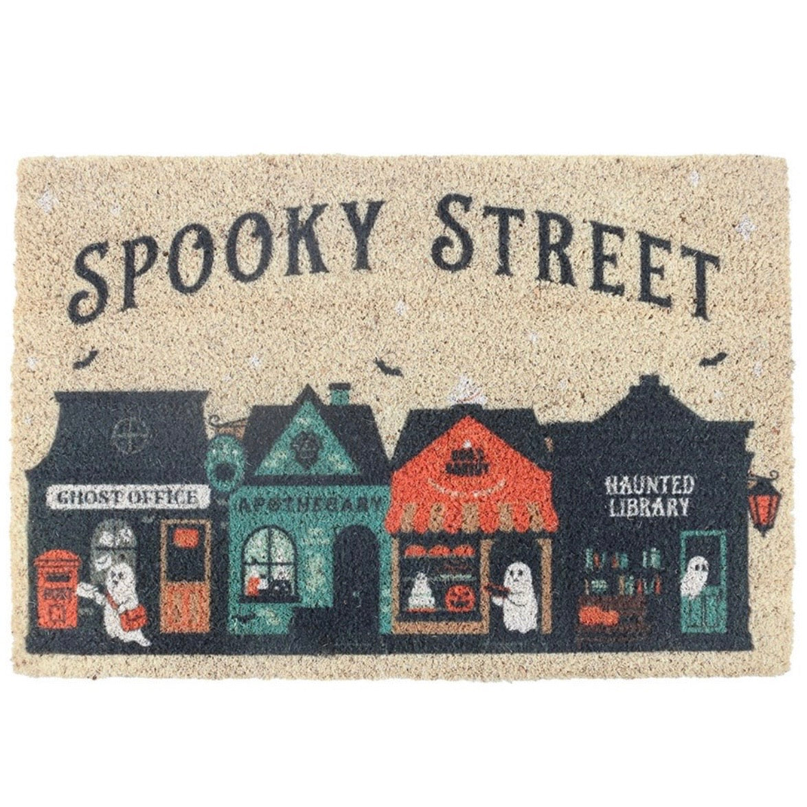 Spooky Street Halloween Door Mat