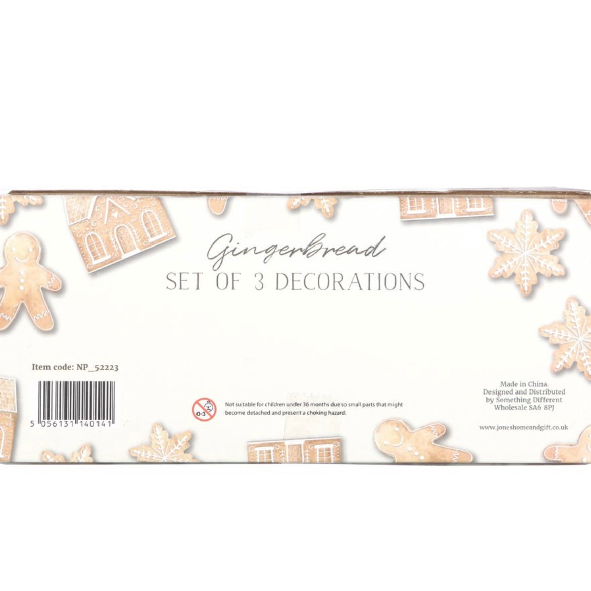 Set of 3 Hanging Gingerbread Christmas Decorations