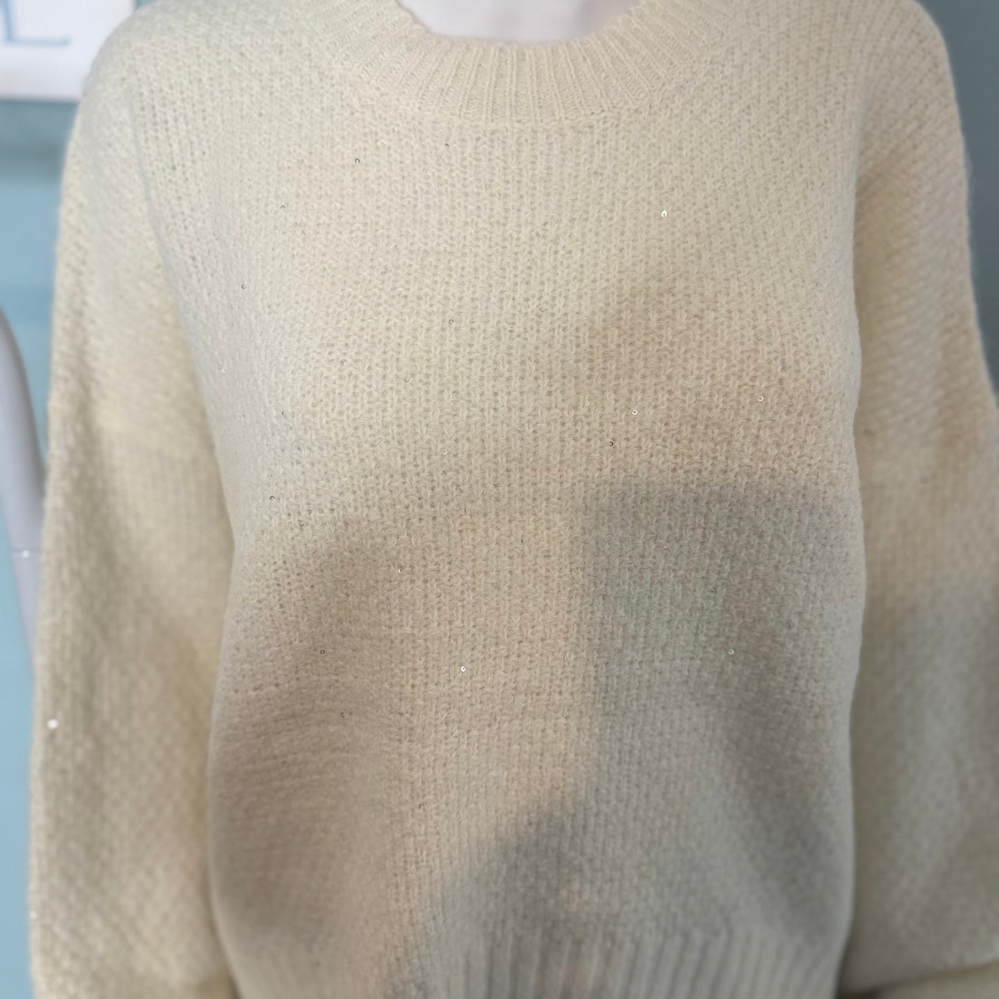 Serenity - Sparkle Dipped Hem Knitted Jumper - up to a UK 18 - Knitwear Womenswear