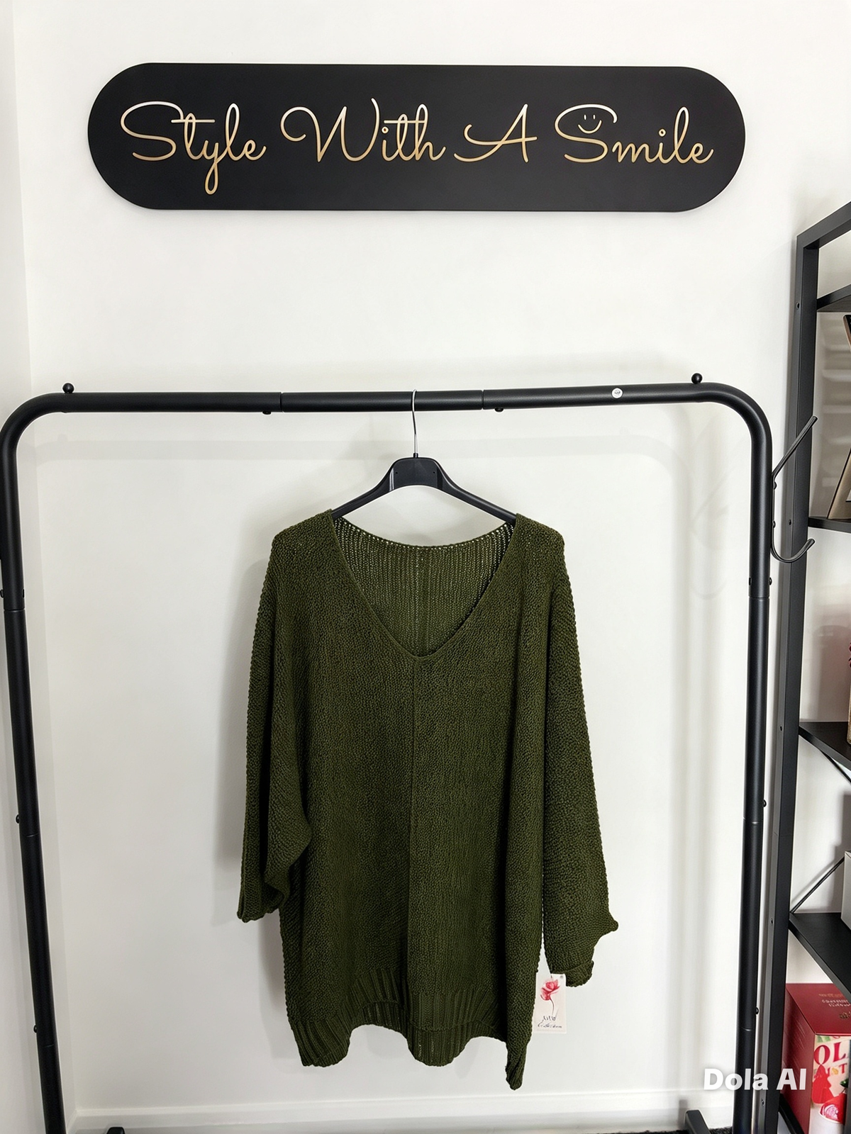 Anya - Waffle Knit Dipped Hem Jumper