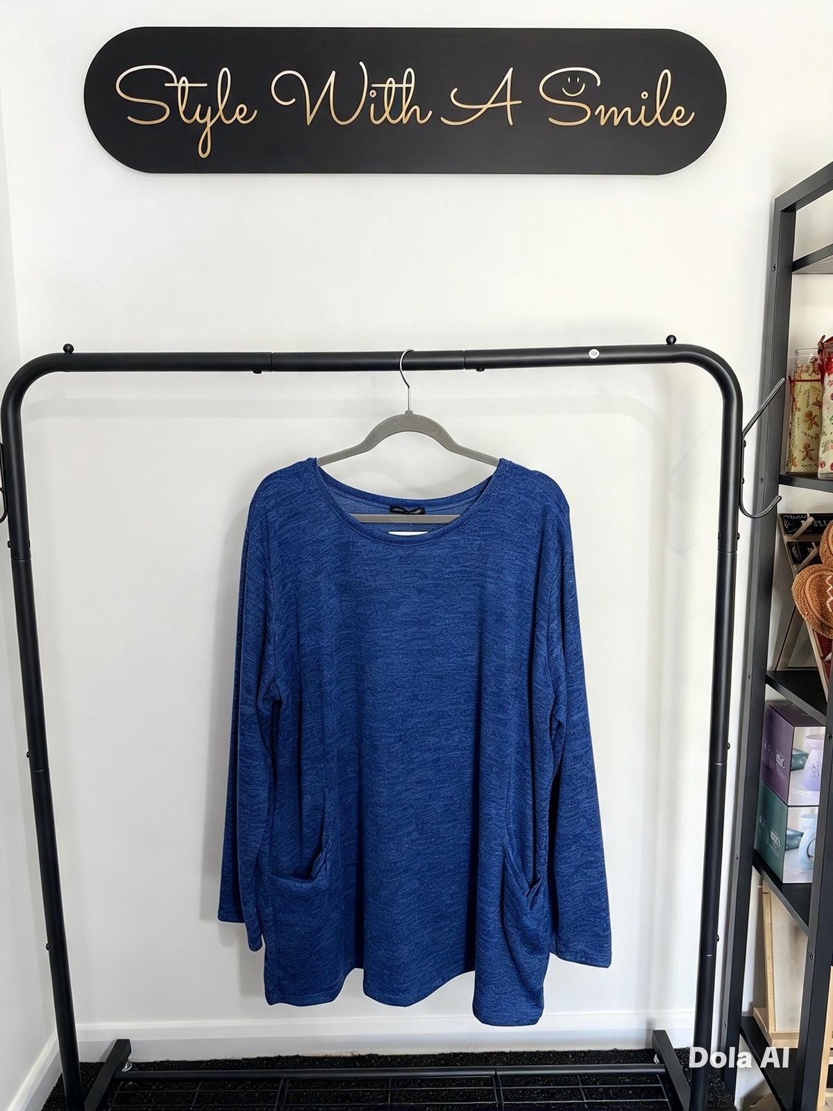 Ella - Longline Marl Jumper With Pockets