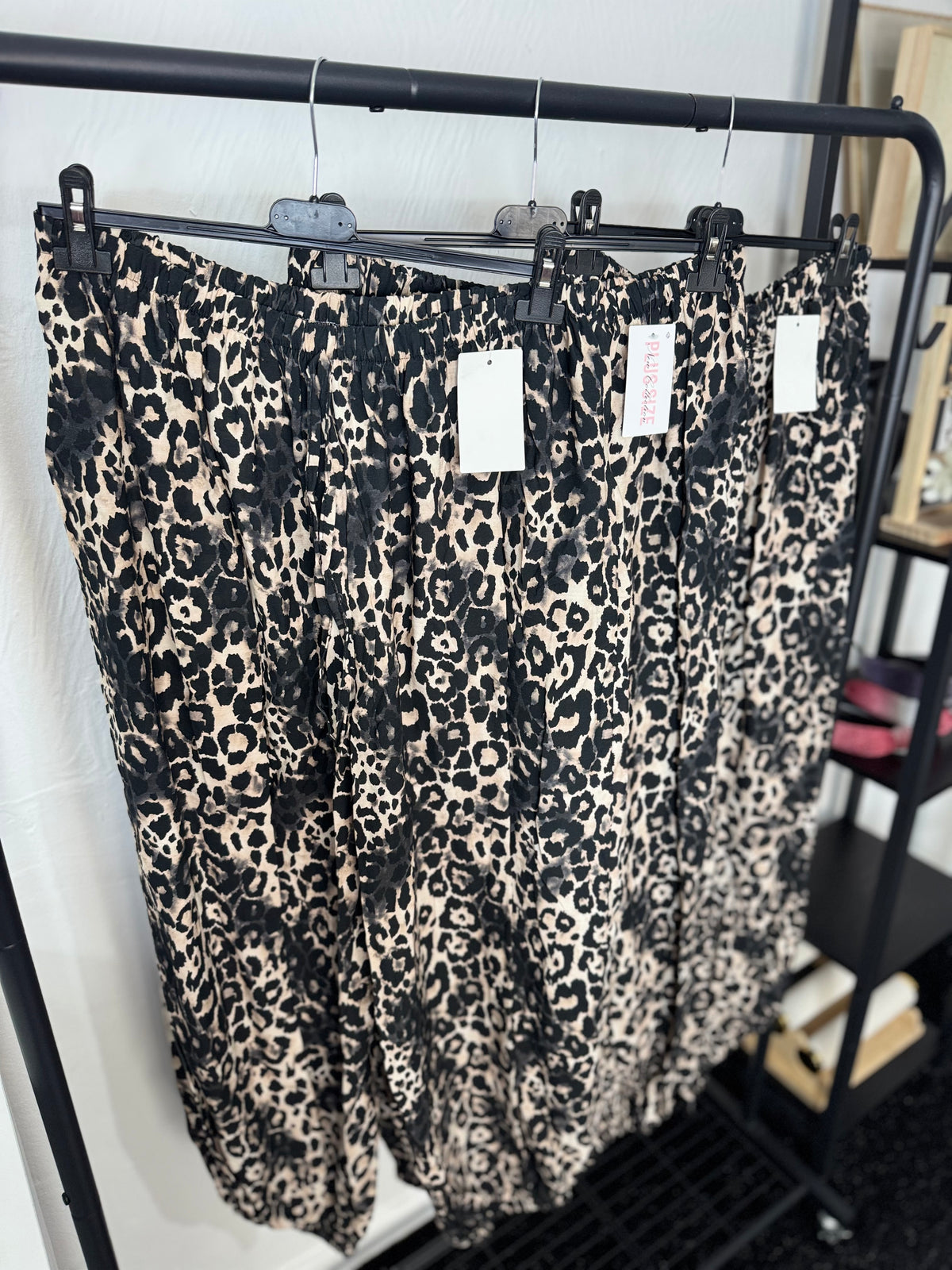 Zara - Leopard Print Cuffed Leg Trousers