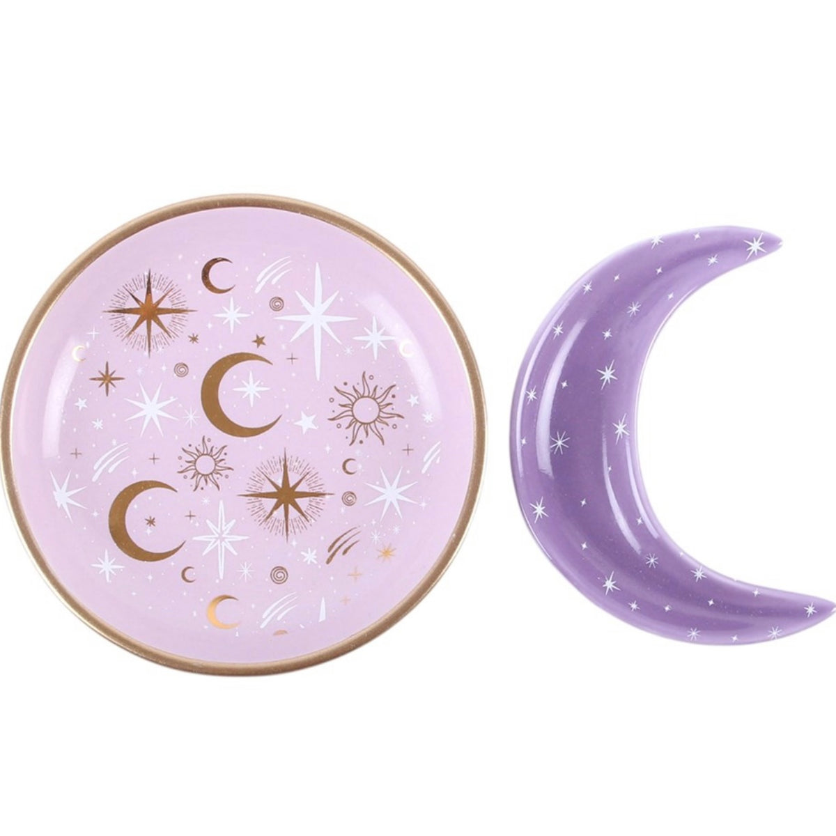 Pastel Skies Purple Moon Stacking Trinket Dish