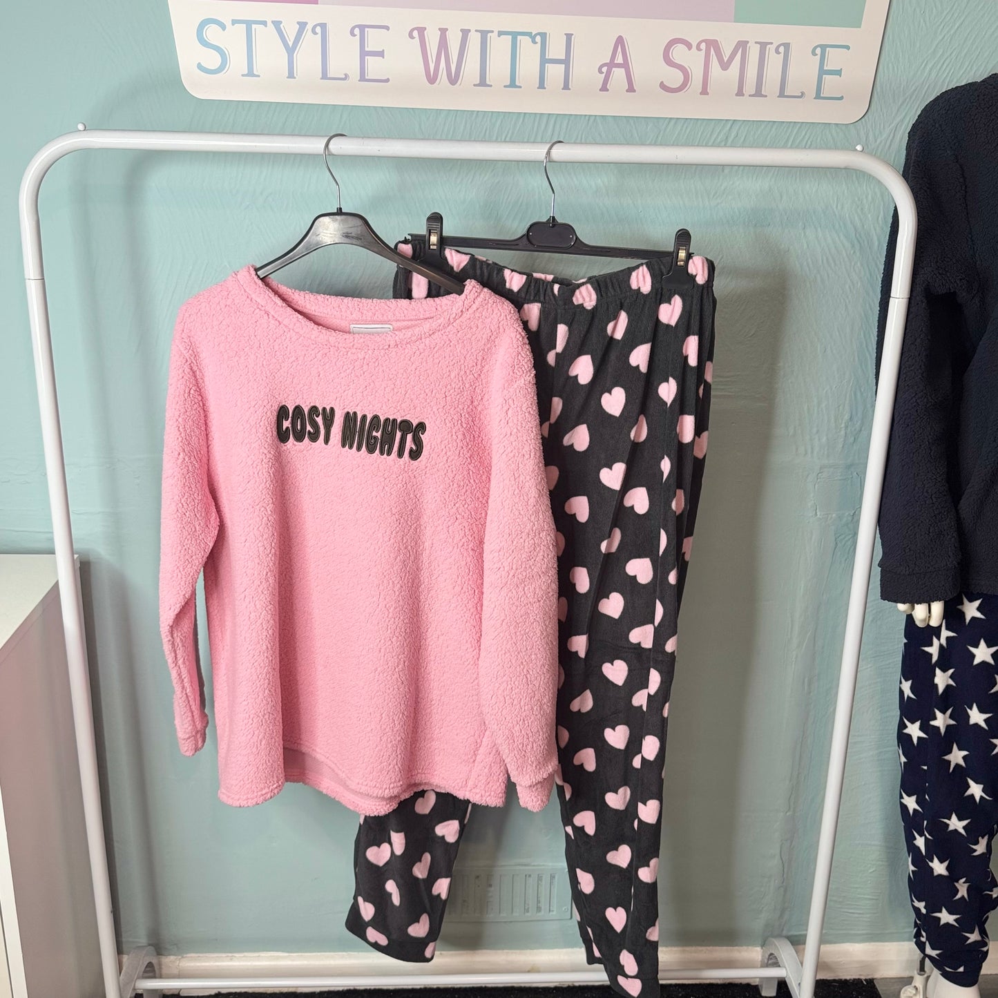 Sherpa Fleece Super Soft Cosy Pyjamas -  Womenswear Pajamas Long Sleeve.