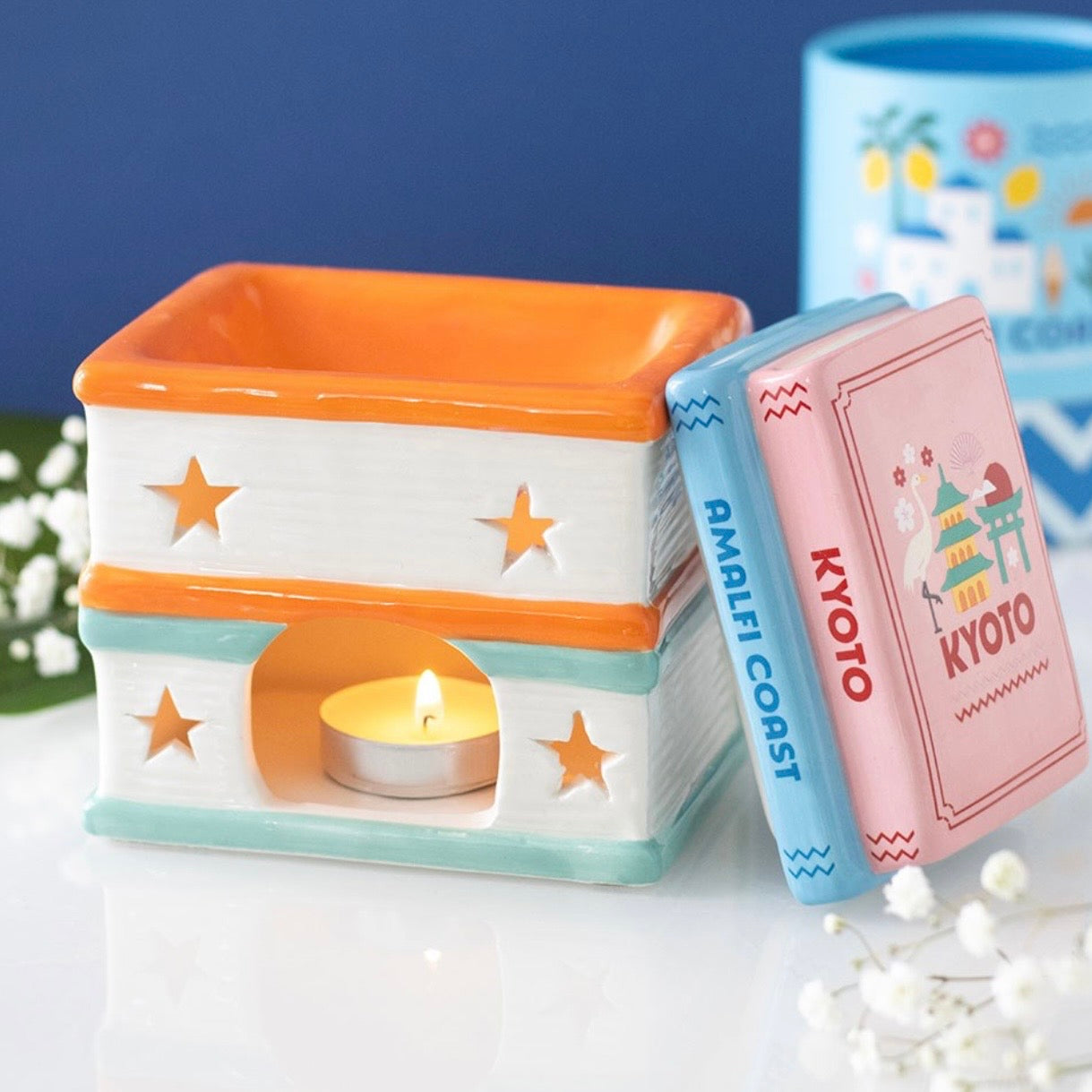 Travel Book Stack Oil Burner & Wax Warmer