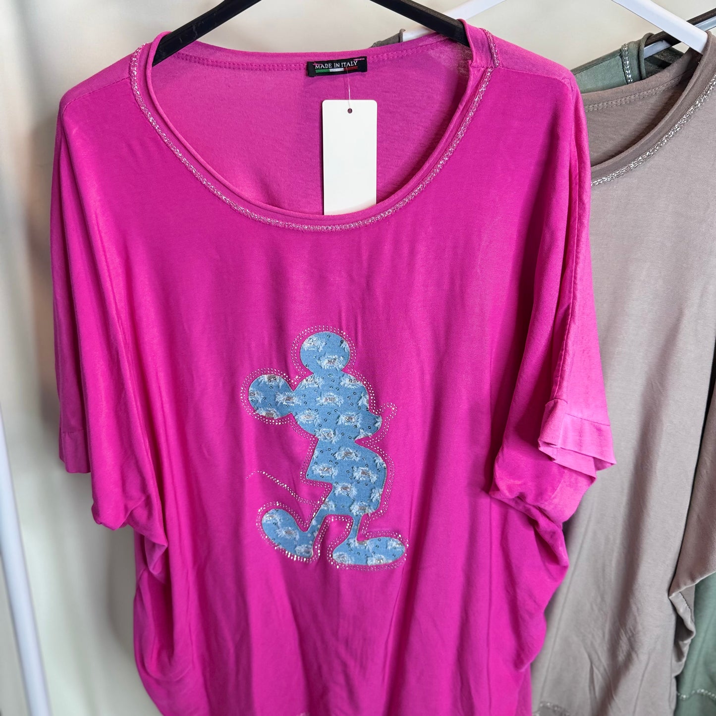 Denim Style Mickey Mouse T Shirt
