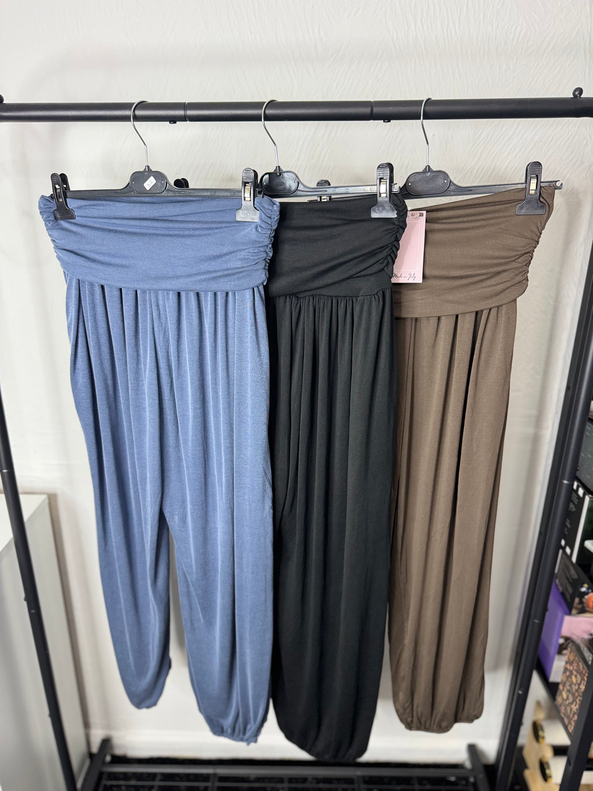 Meredith - Ribbed Harem Cuffed Trousers
