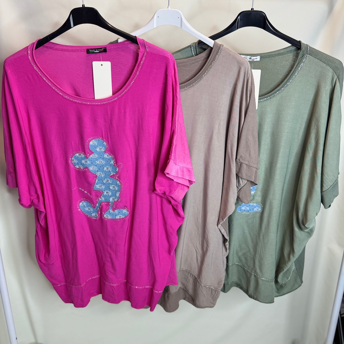 Denim Style Mickey Mouse T Shirt