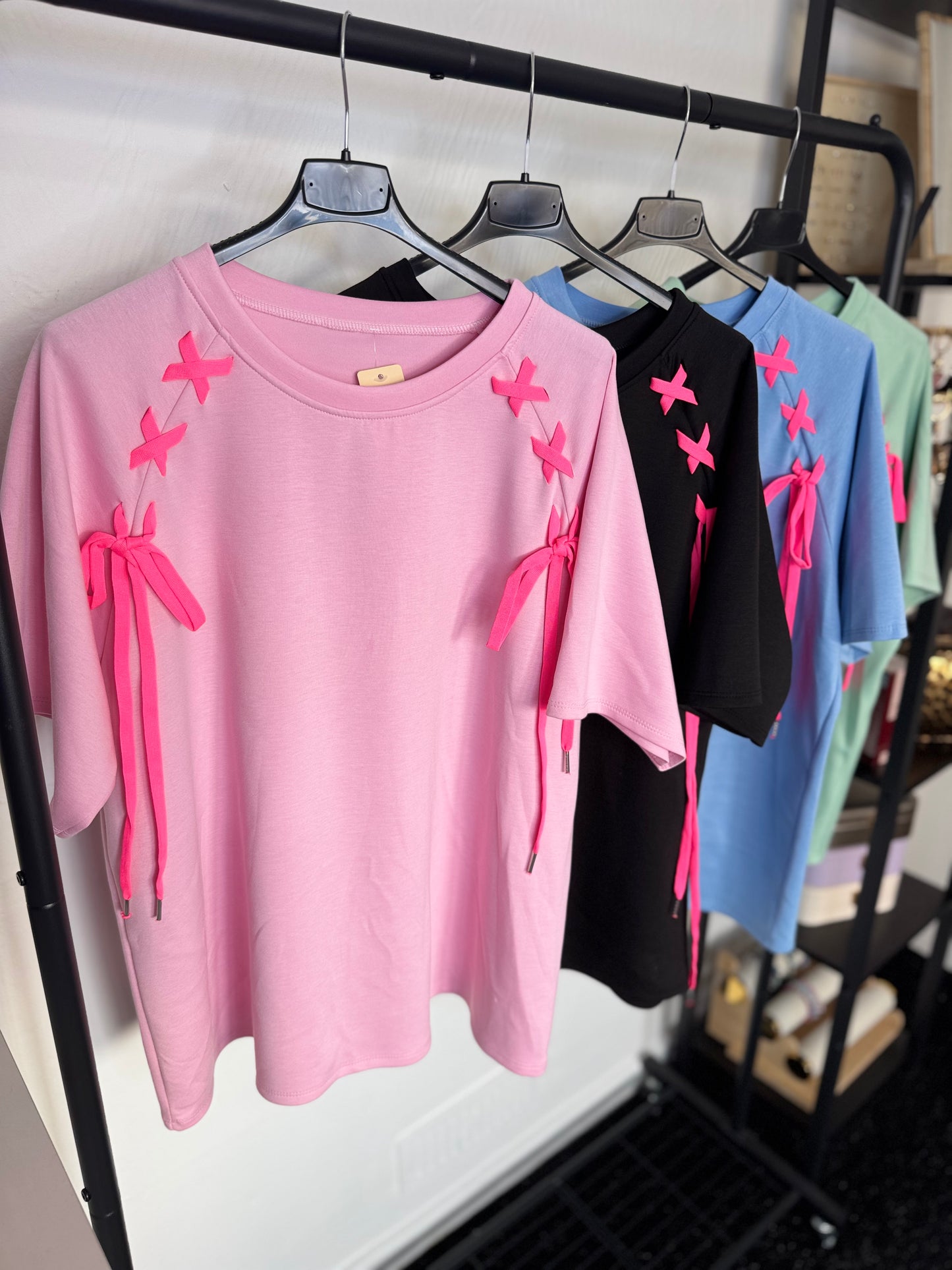 Galina - Tee With Criss Cross Detailing