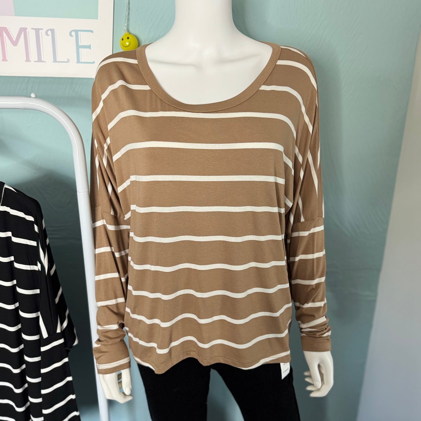 Layla - Stripe Everyday Basic Top -  Womenswear Striped.