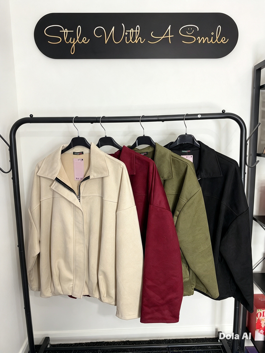 Brie - Suede Bomber Jacket