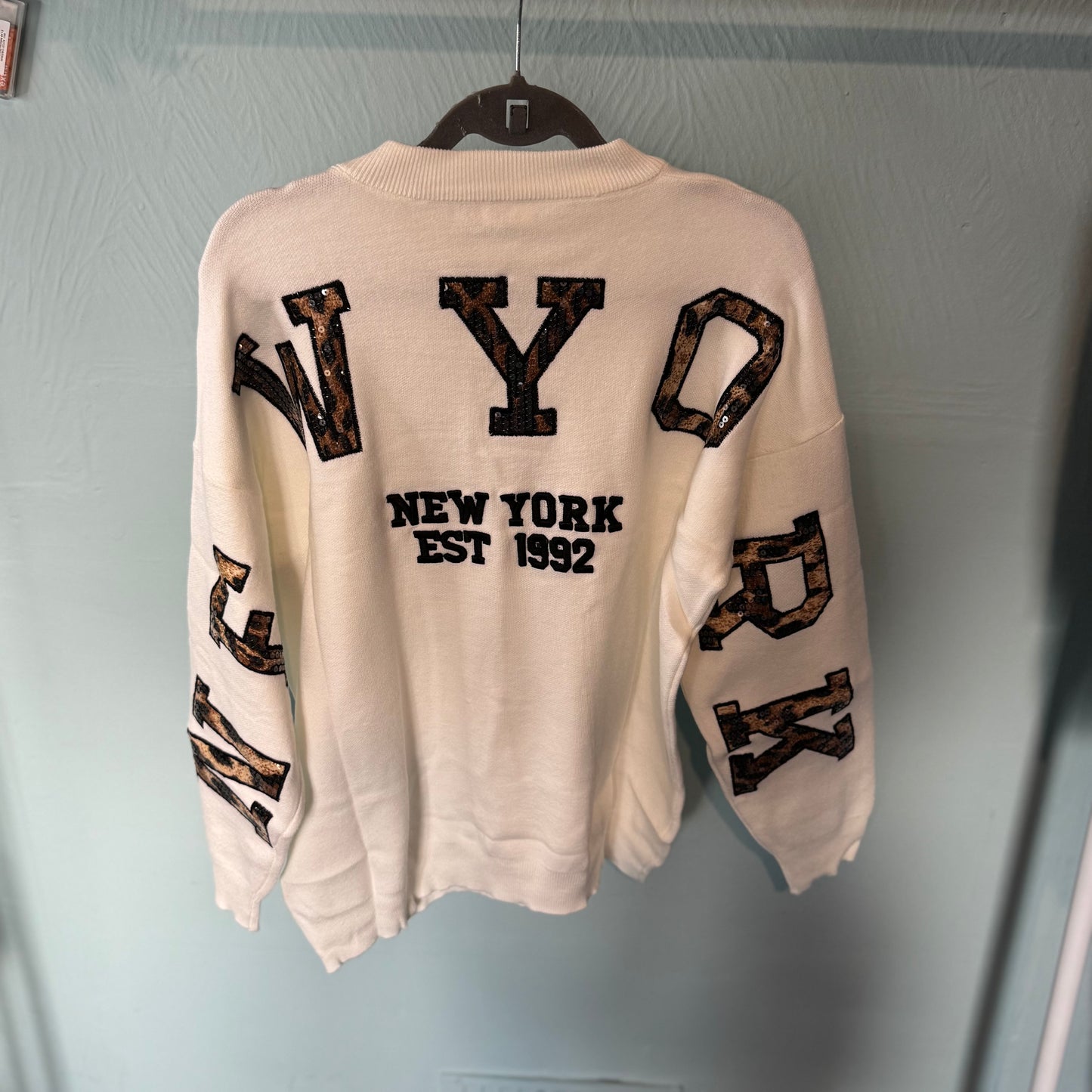 Destiny - Leopard Print New York Jumper.