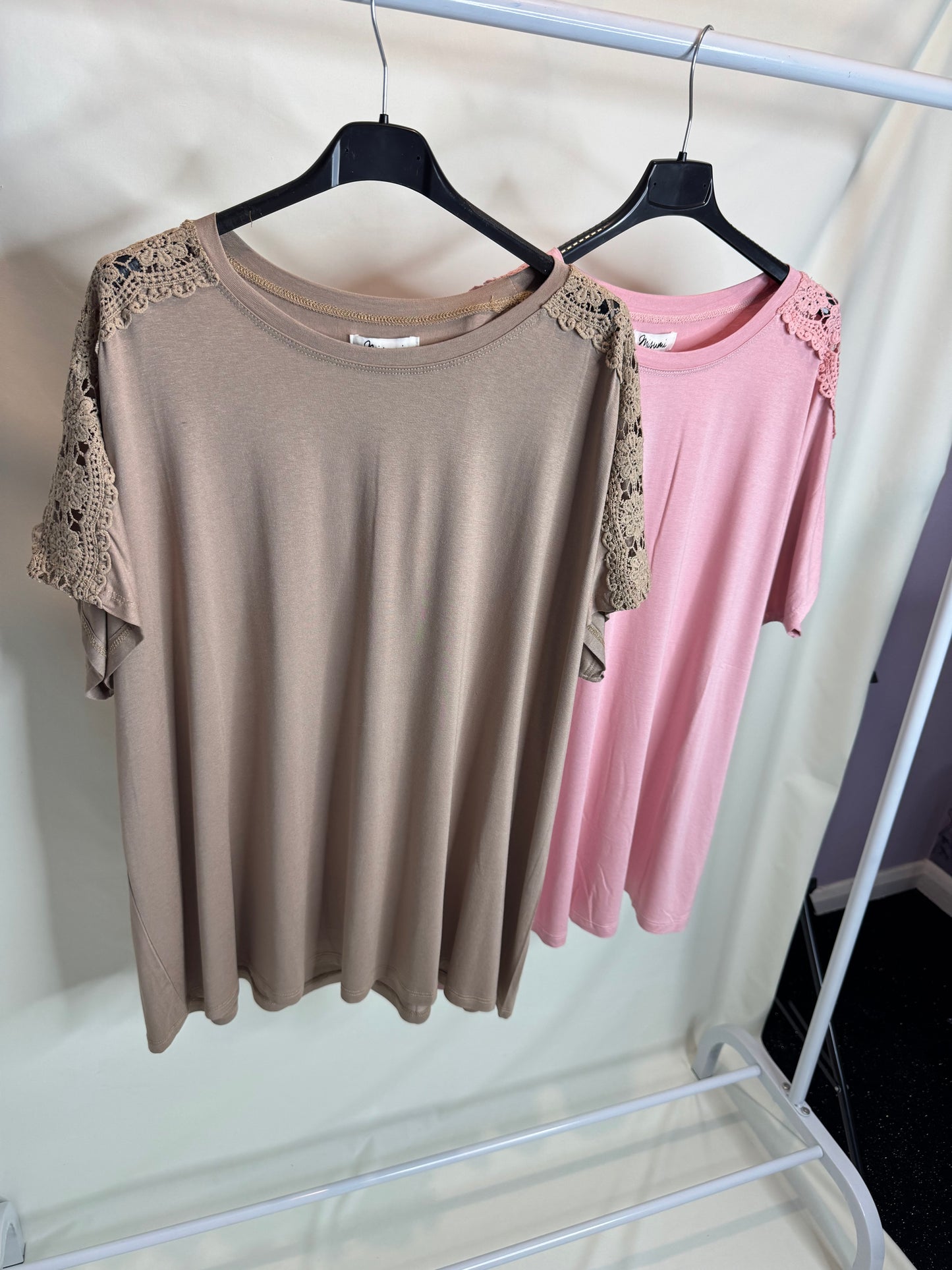 Penny - Crochet Detail T Shirt