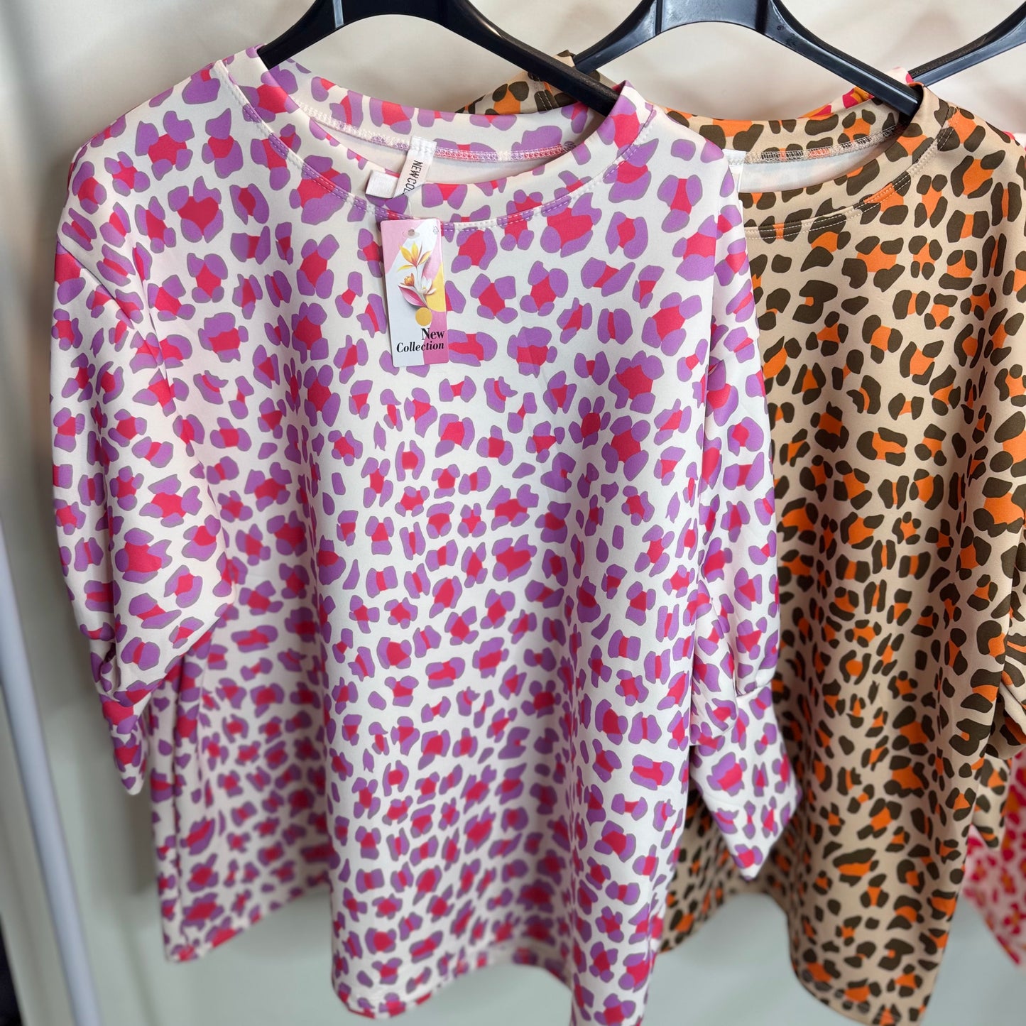 Sage - Leopard Print Top With Button Detailing