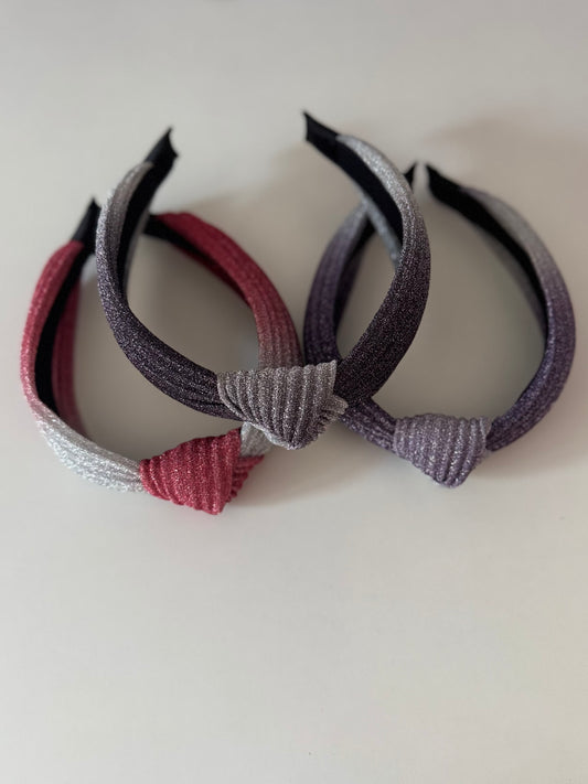 Two Toned Sparkle Knot Headband