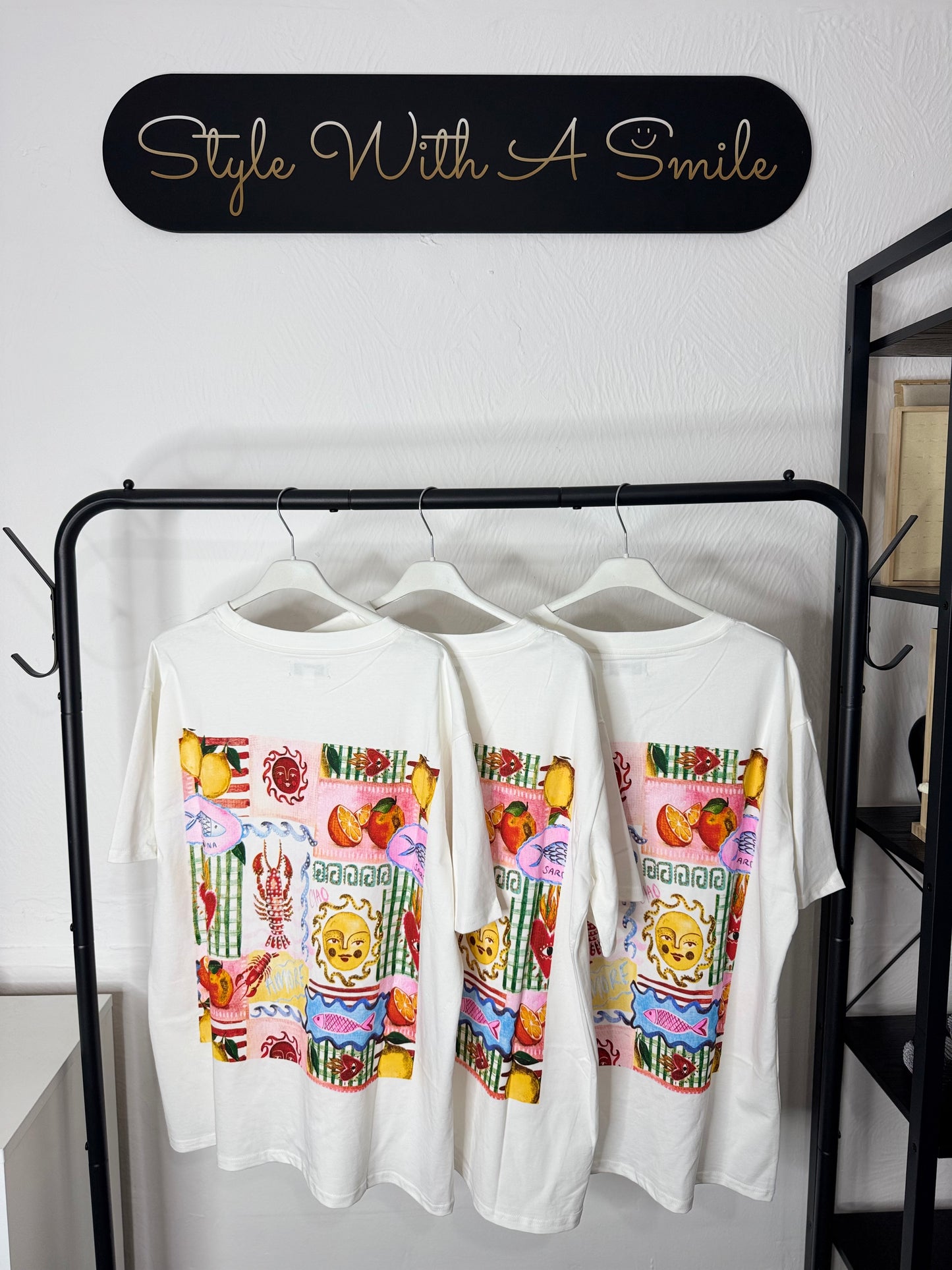 Joan - Sun Detail Cotton T shirt