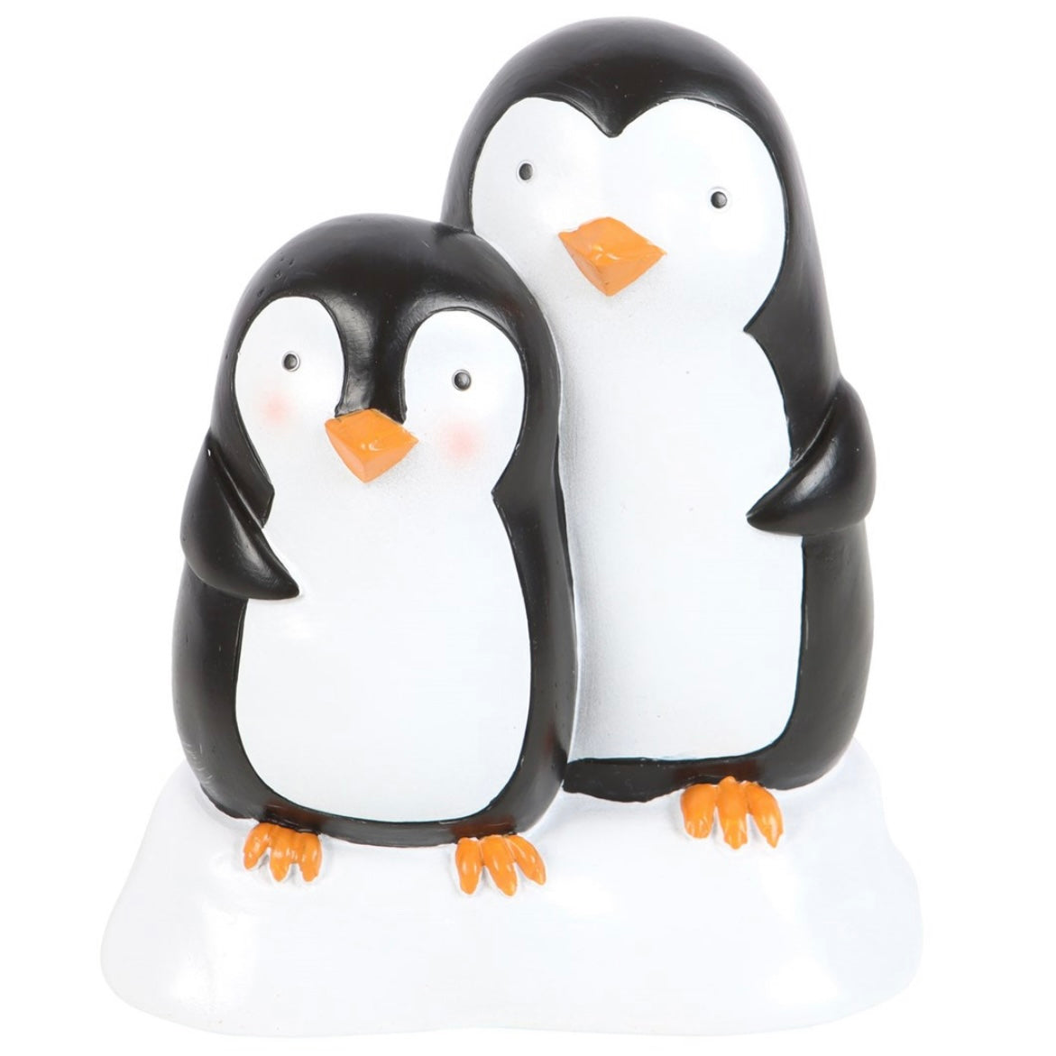 Snuggle Season Resin Penguin Ornament