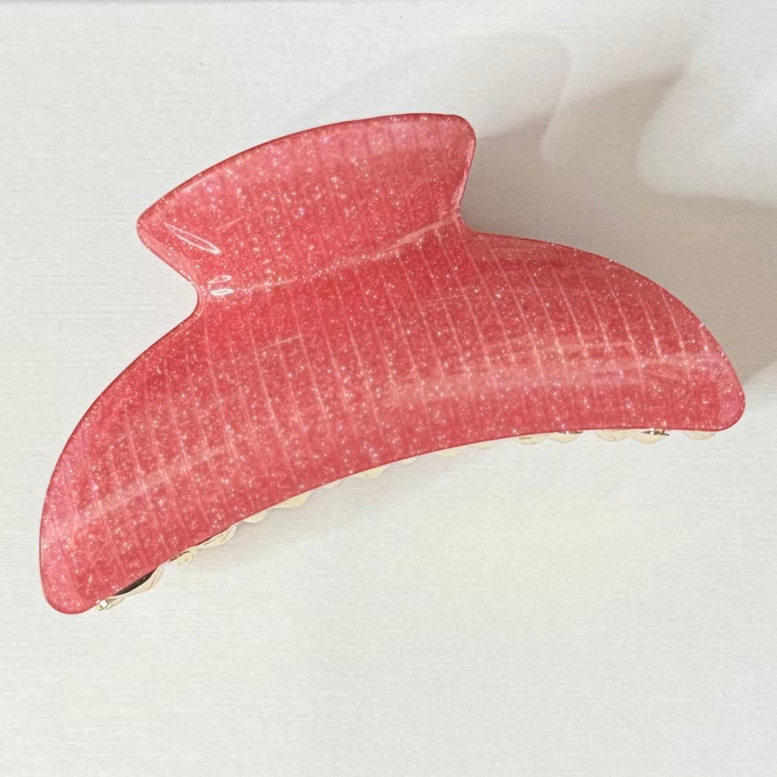 Sparkly Hair Claw Assorted Colours - Pink Glitter Design for Stylish Hair Accessory