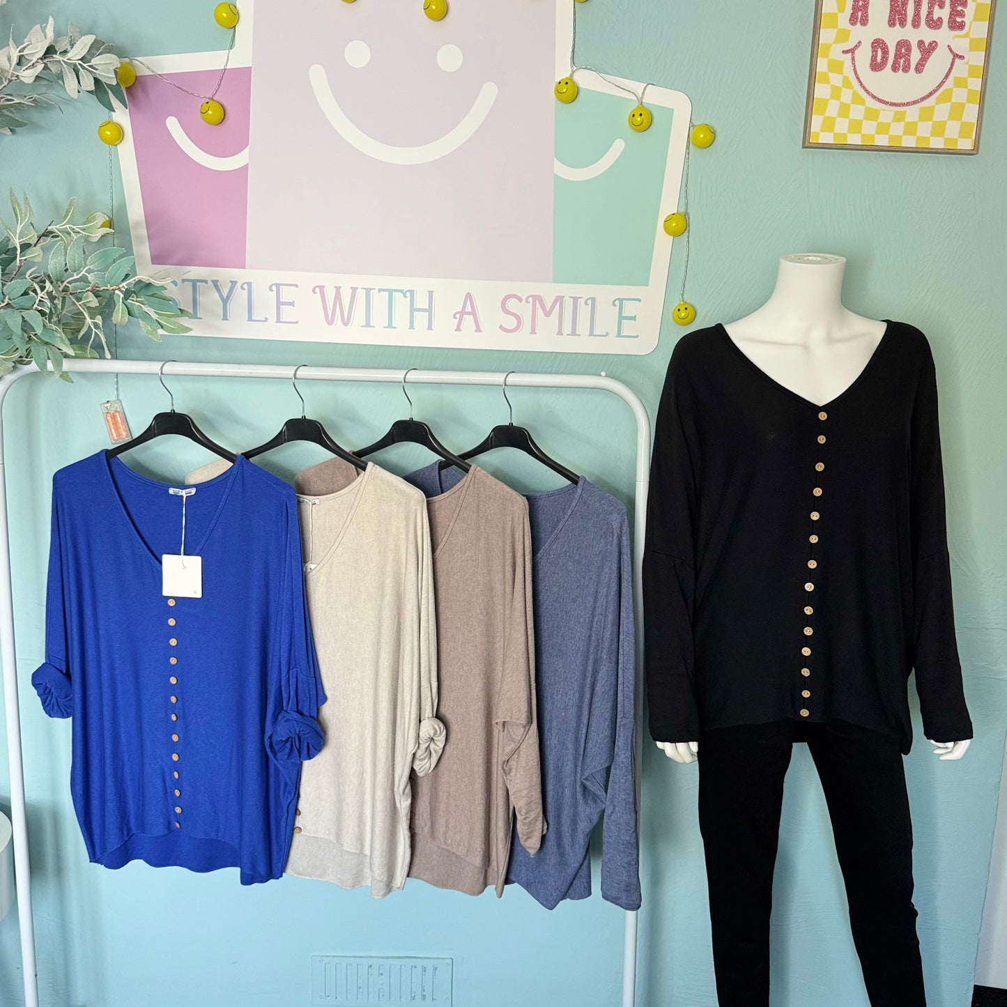 Elodie - Basic Plain V Neck Fine Knit Jumper - Womenswear Knitwear Long Sleeve Vneck.