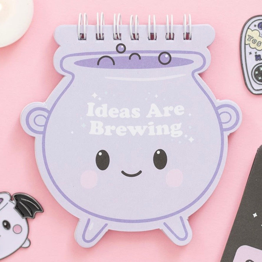 Pastel Bat Cauldron Mini Notebook