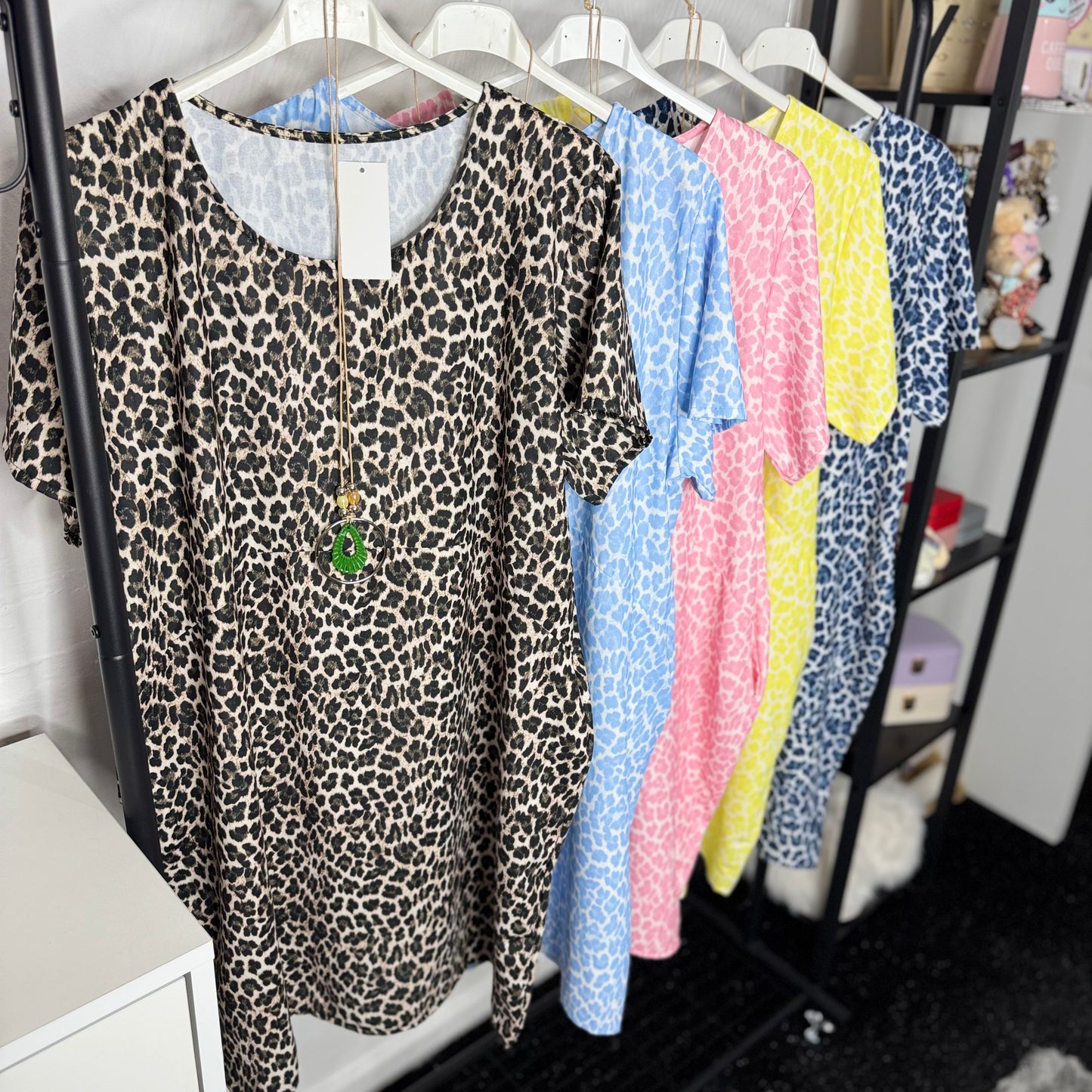 Suki - leopard Print Jersey Dress With Pockets