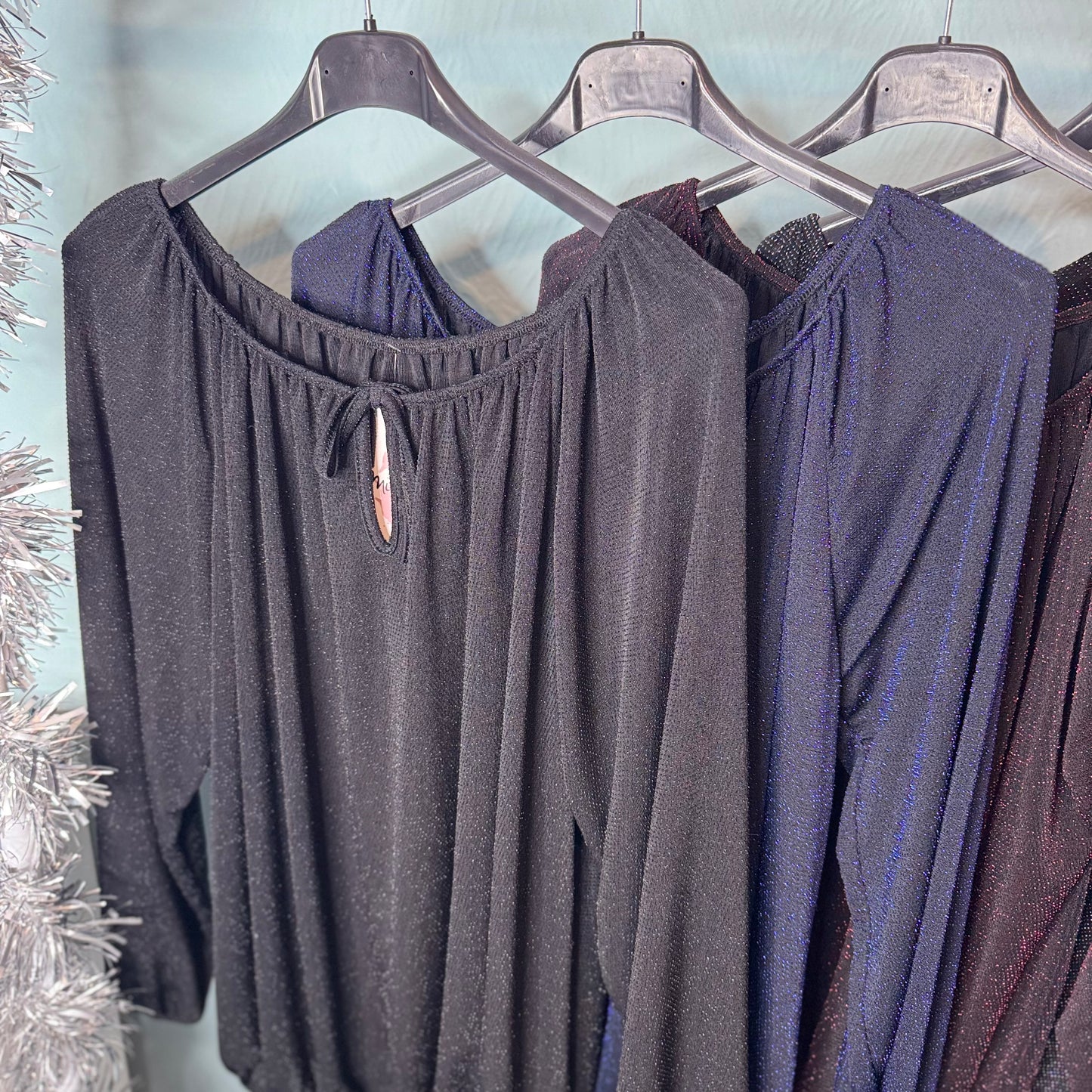 Jasmine - Lurex Sparkle Long Sleeve Top -  Womenswear.