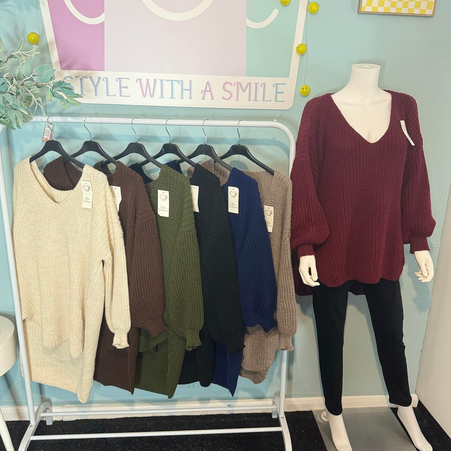 Dutty - Oversized Waffle Knit Dipped Hem Jumper - up to a UK 22 - Knitwear Womenswear