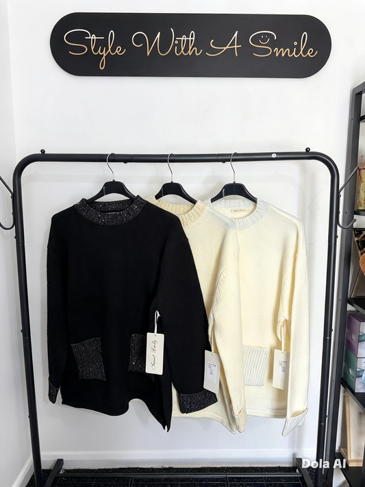 Suki - Sparkle Jumper With Pockets