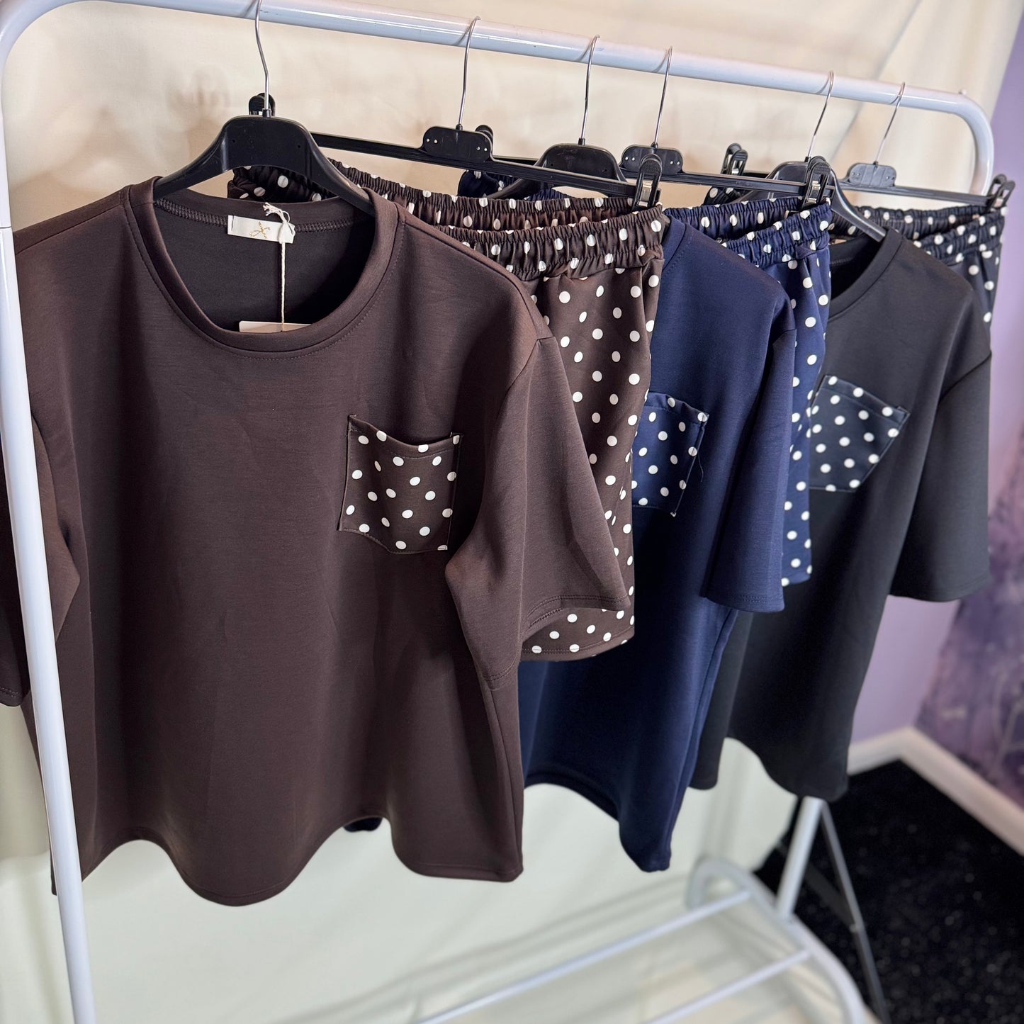 Imogen - Polka Dot Short and T Shirt Set