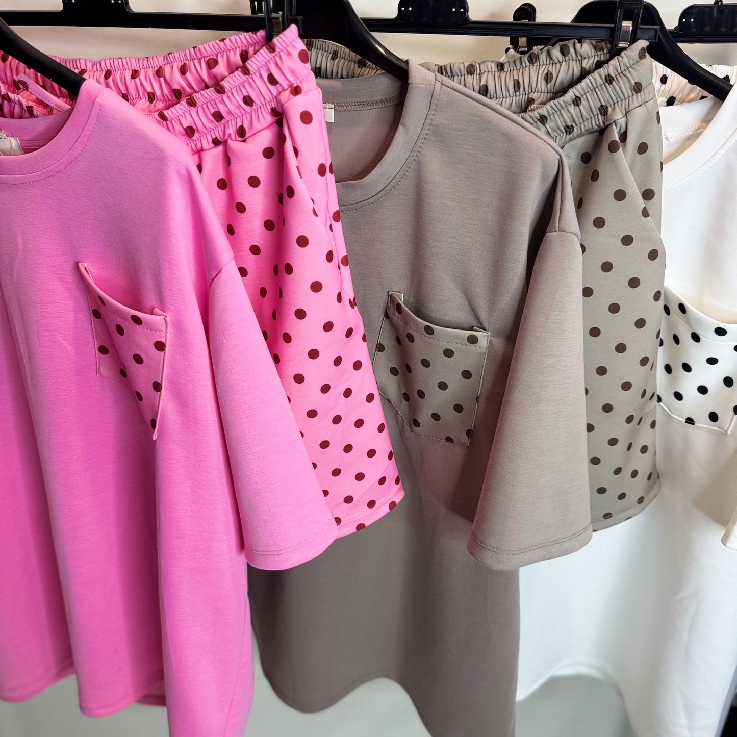 Imogen - Polka Dot Short and T Shirt Set