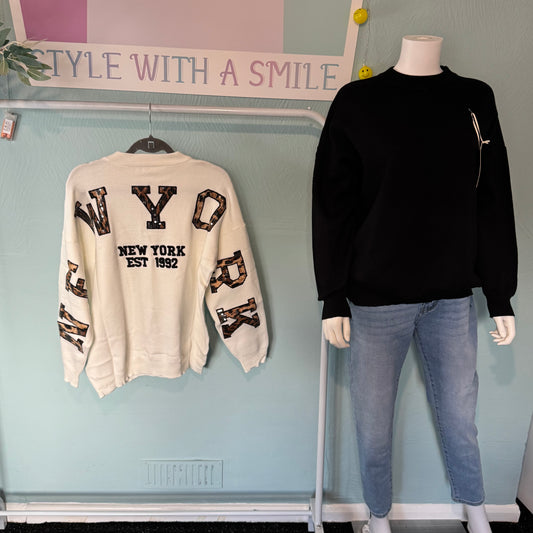 Destiny - Leopard Print New York Jumper.