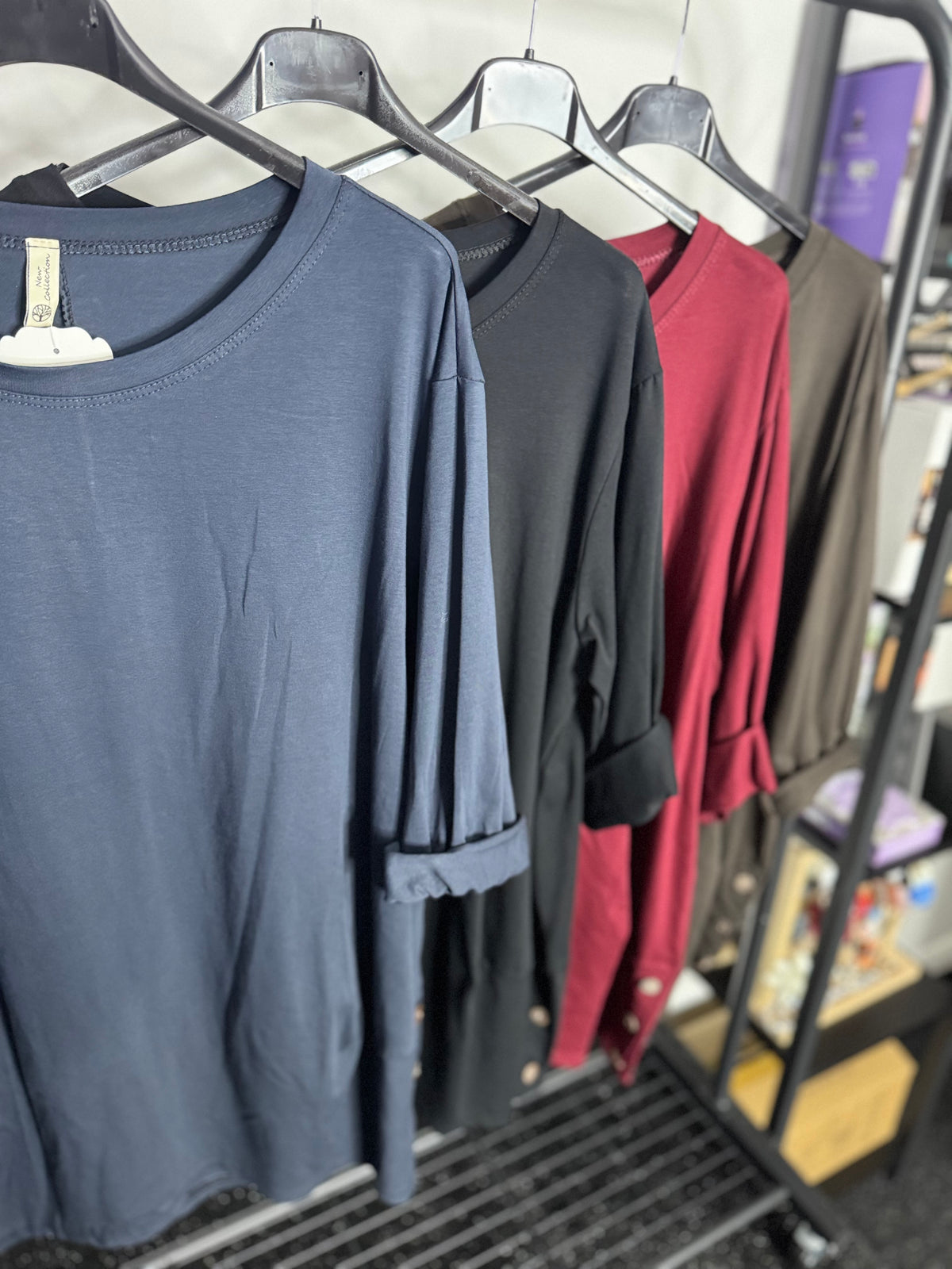 Sassy - Button Detail Long Sleeve Top