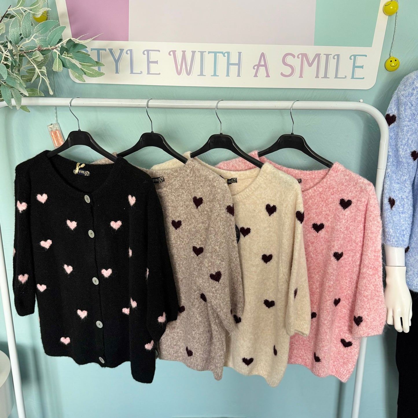 Margot - Heart Detailing Jumper/Cardigan -  Womenswear Knitwear.