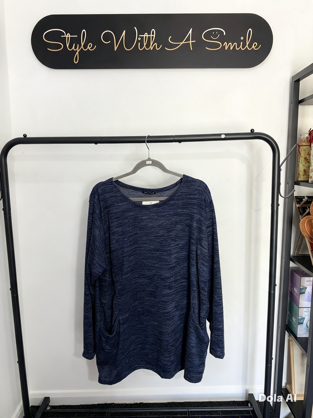 Ella - Longline Marl Jumper With Pockets