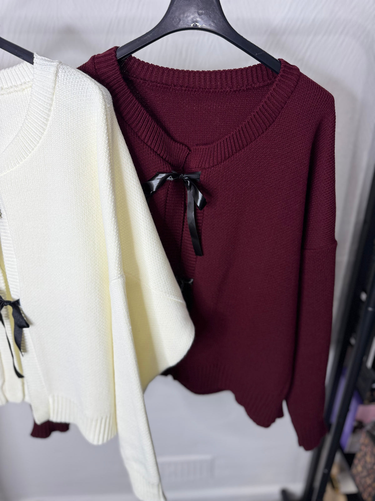 Imelda - Bow Lace Knitted Cardigan