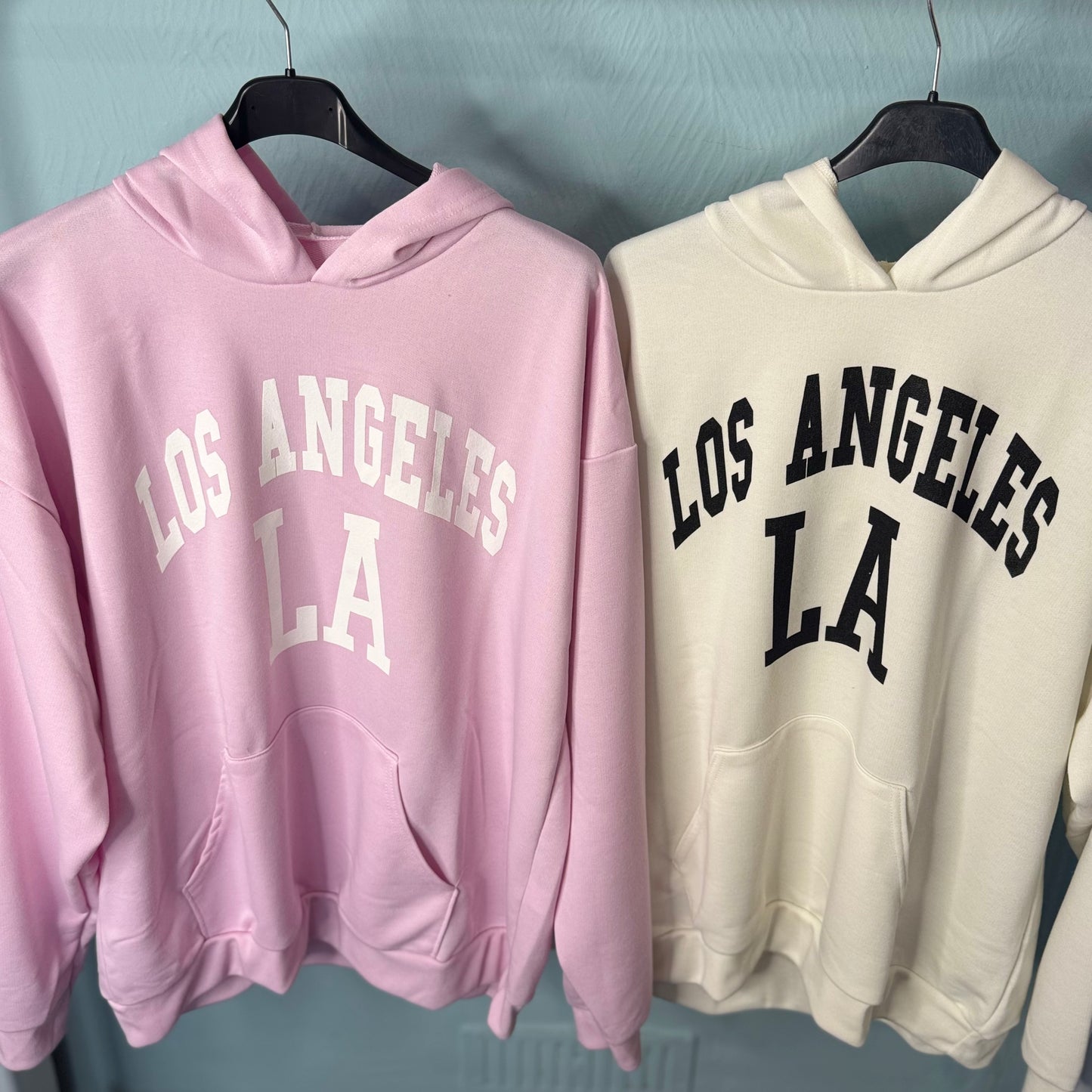 Salma - LA Slogan Hoodie With Front Pouch Pockets! Comfortable Womenswear