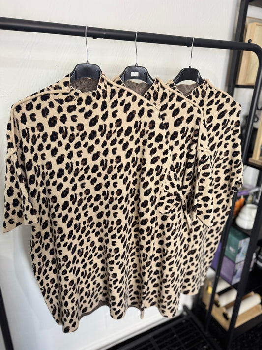 Ashley - Luxury Leopard Print Jumper Dress