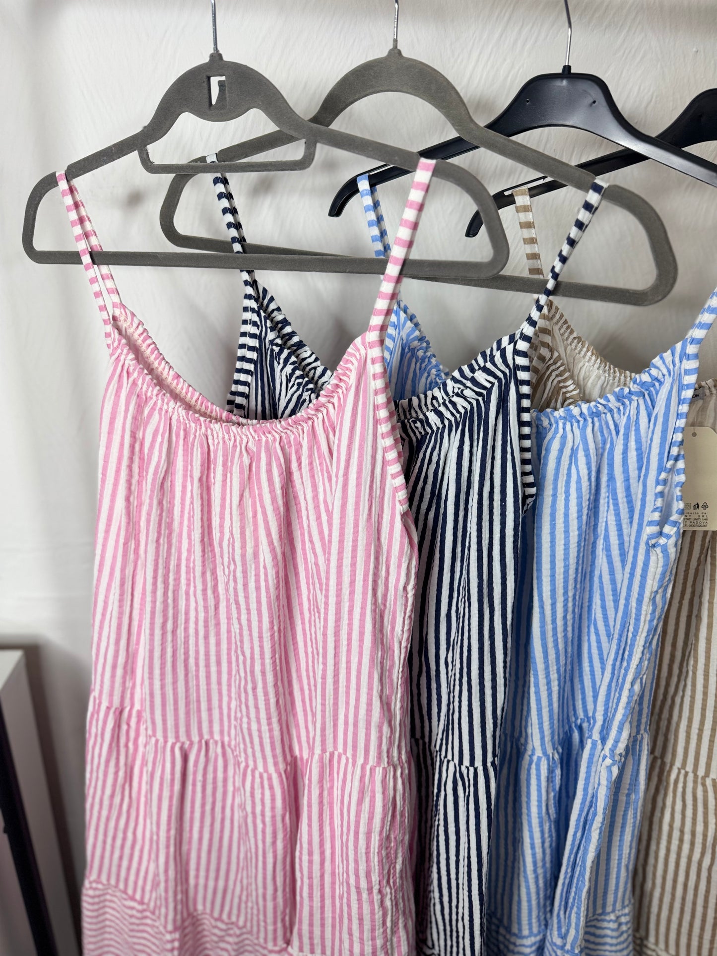 May - Stripe Strap Cotton Dress