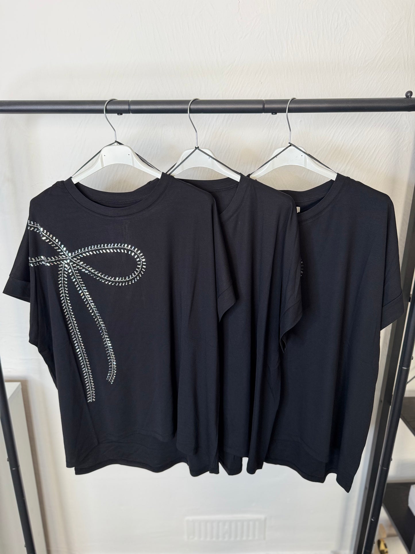 Shay - Diamanté Bow T Shirt