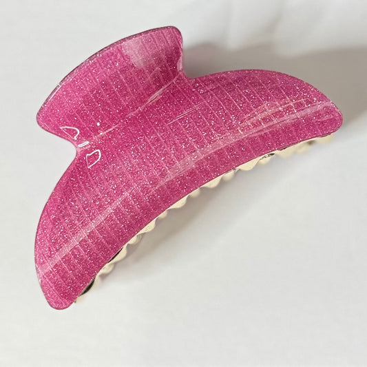 Sparkly Hair Claw Assorted Colours - Pink Glitter Design for Stylish Hair Accessory