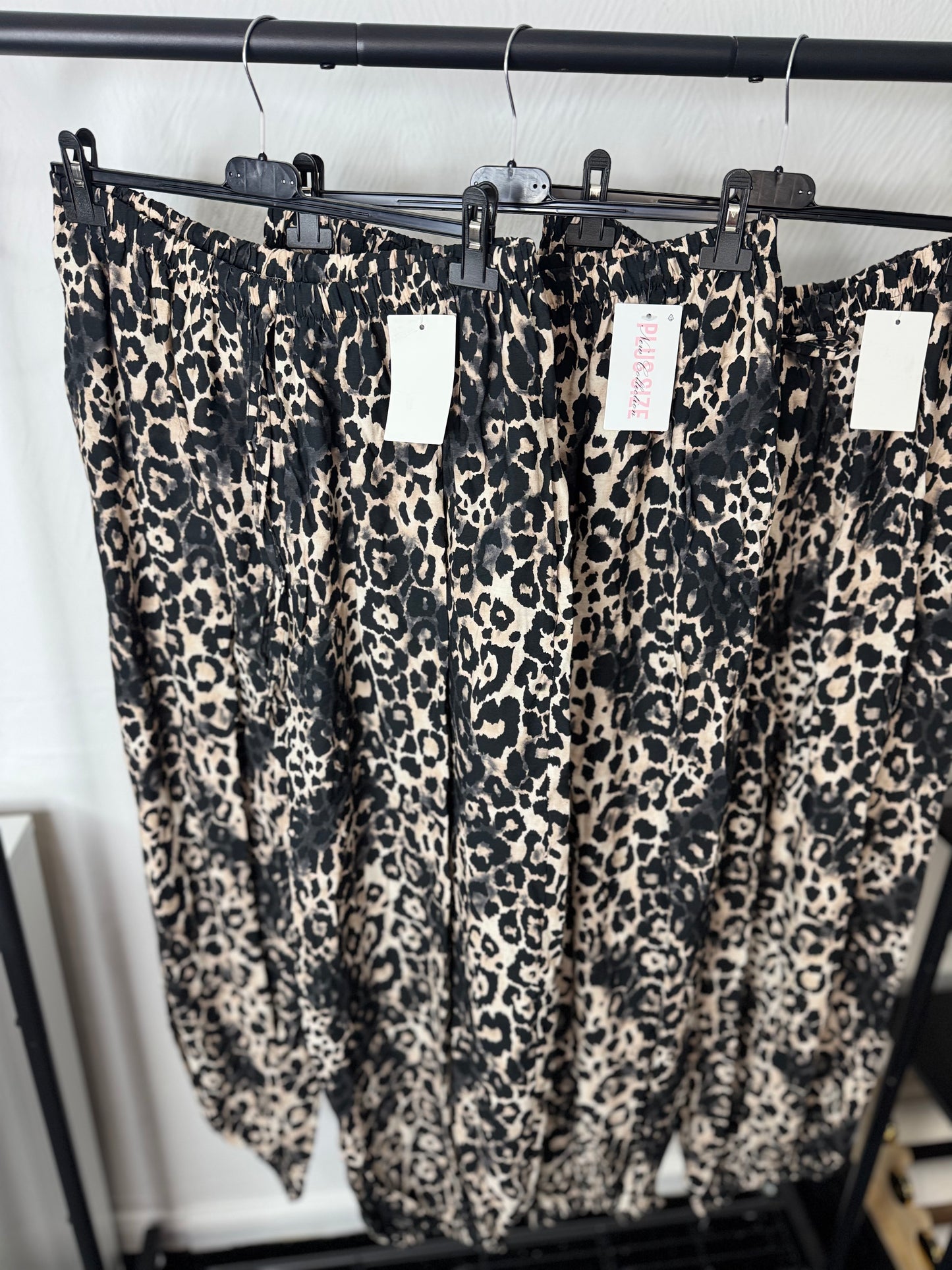 Zara - Leopard Print Cuffed Leg Trousers